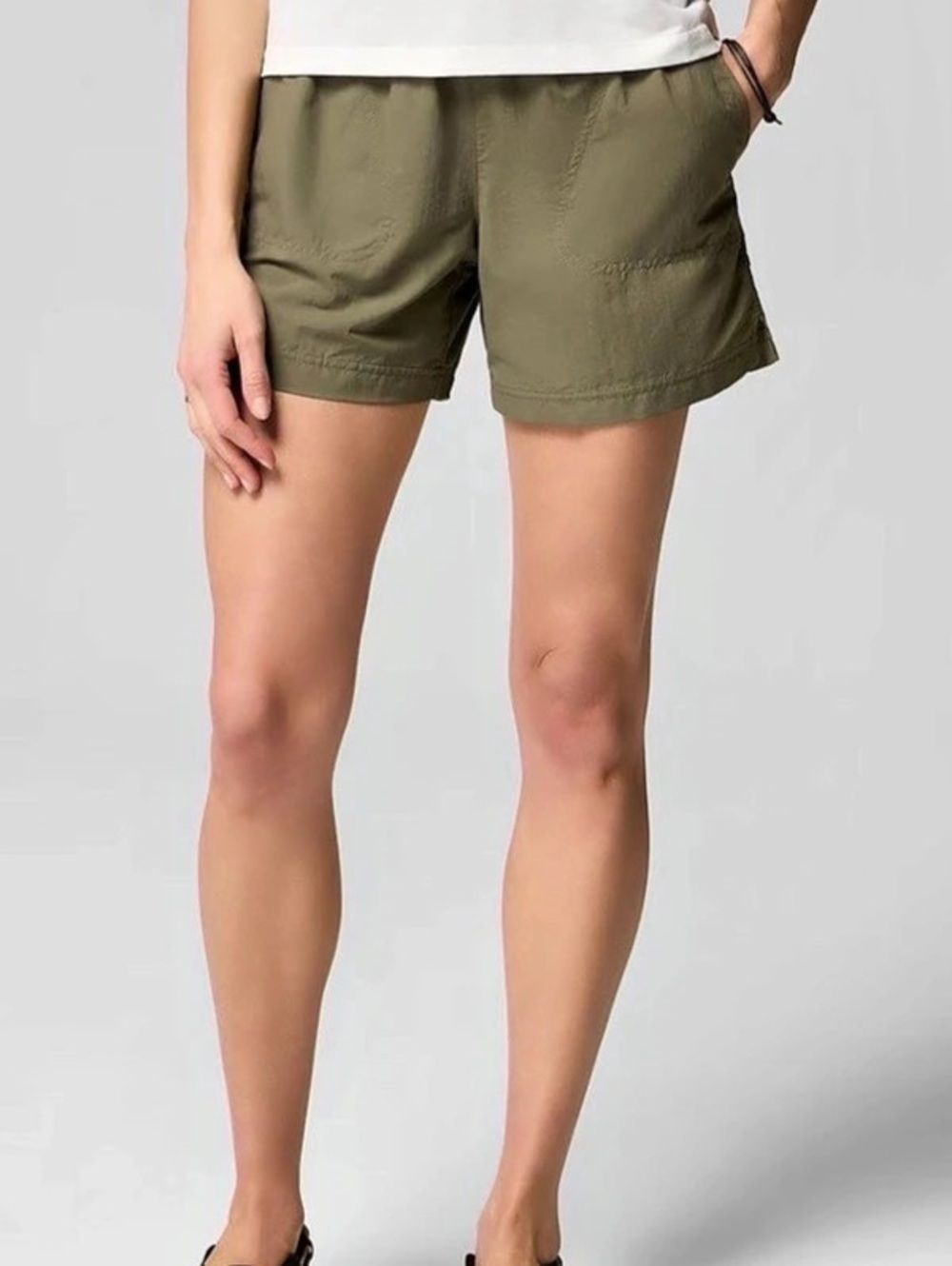 Columbia Sandy River II Stone Green Shorts Women’s M Olive Water Boat Beach Hike